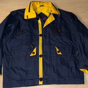 Gant vintage Men's Blue and Yellow Field Jacket turns into a bag